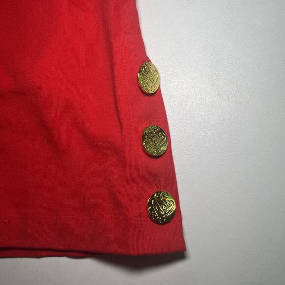 Lauren Ralph Lauren Cover Up Cotton Dress Pockets Red Pullover S Beach Swim EUC - Picture 9 of 11